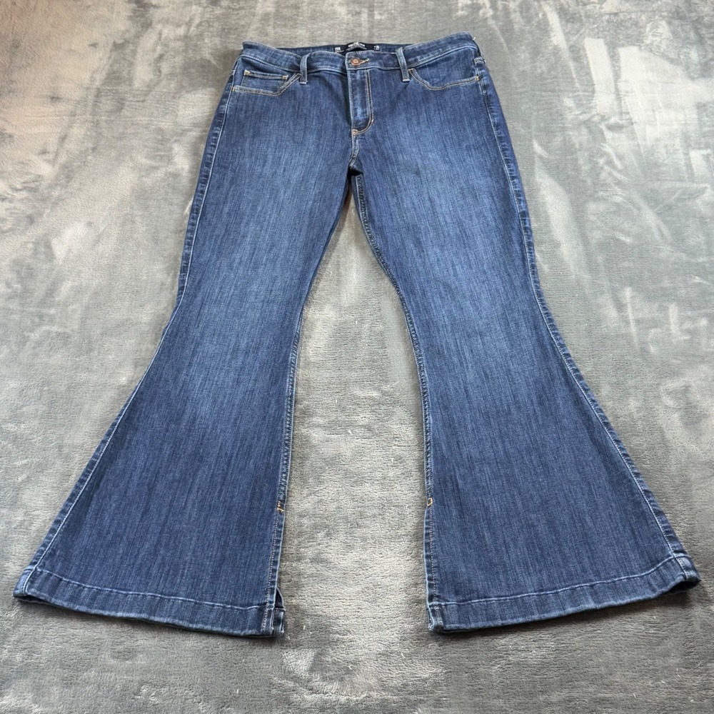 Hollister High-Rise Vintage Flare Jeans Dark Wash Soft Stretch 11R W30 L31